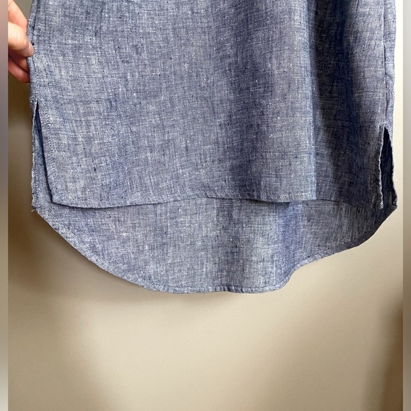 TAHARI Linen Dress with Halter Neckline High Low Hem Size XS - Picture 4 of 8